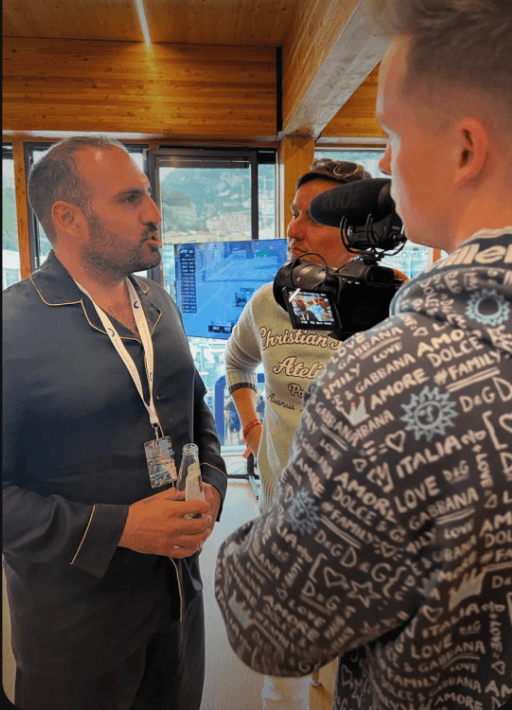 JamesG Show delivering a keynote address at a crypto summit in Dubai