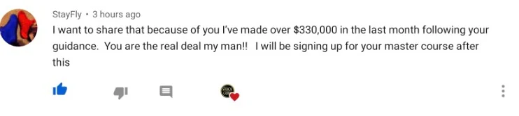 Community testimonial screenshot 4